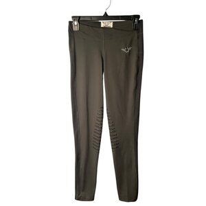 TuffRider Ladies Charcoal Schooling Tights XS Riding Pants Silicone Grip‎